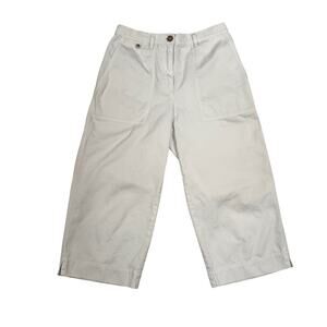 Lauren Ralph Lauren White Capri Pants Petite Women's 2P Cotton Beach Coastal